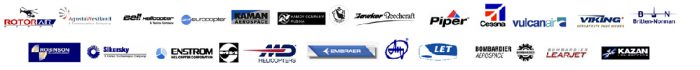 Aircraft manufacturers we work with